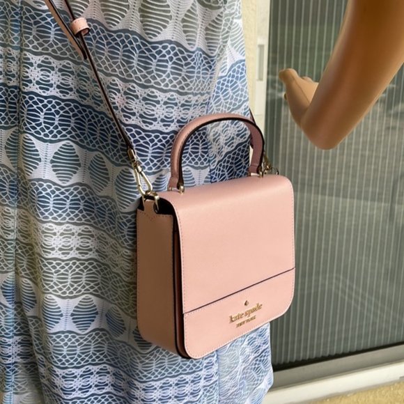 Kate Spade Staci Square Crossbody Chalk Pink - Picture 16 of 16